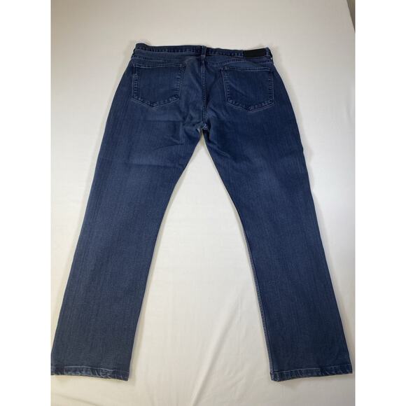 Paige Federal Slim Straight Jeans Dark Blue Denim Cellar Wash Men’s Size 36x29 - Picture 8 of 8